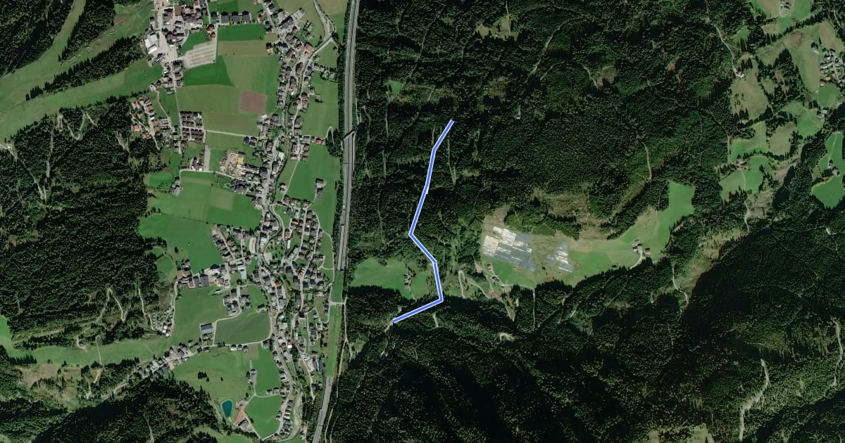 Маршрут Wanderweg 5 на спутниковом снимке