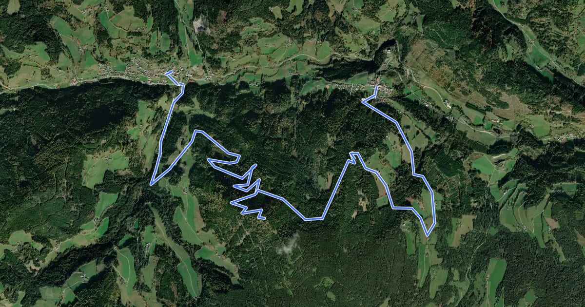 Маршрут Wanderweg 5 на спутниковом снимке