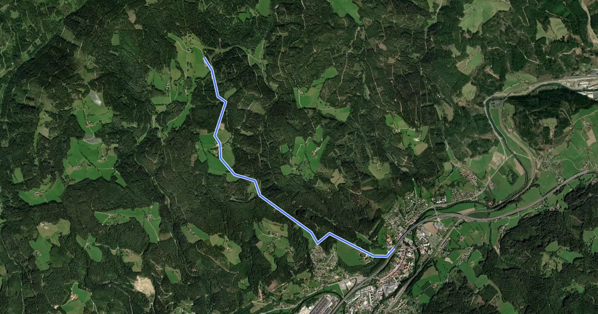 Маршрут Wanderweg 5 на спутниковом снимке