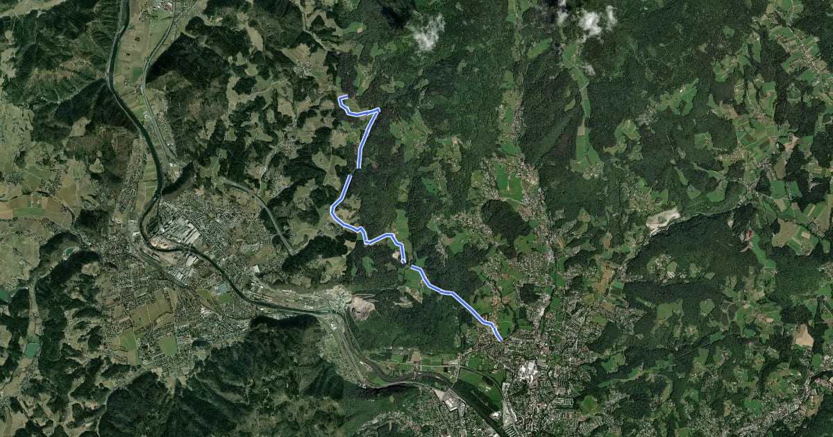 Маршрут Wanderweg 5 на спутниковом снимке