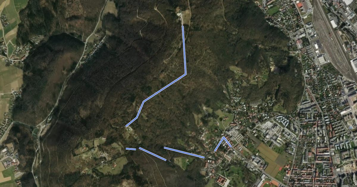 Маршрут Wanderweg 5 на спутниковом снимке