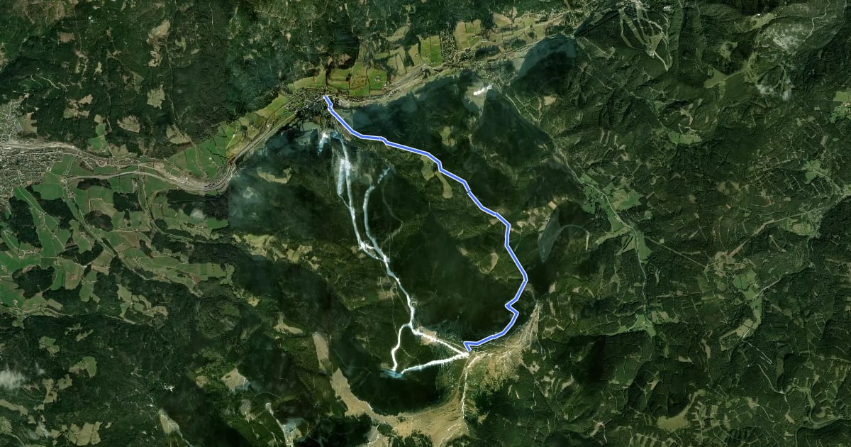 Маршрут Wanderweg 5 на спутниковом снимке