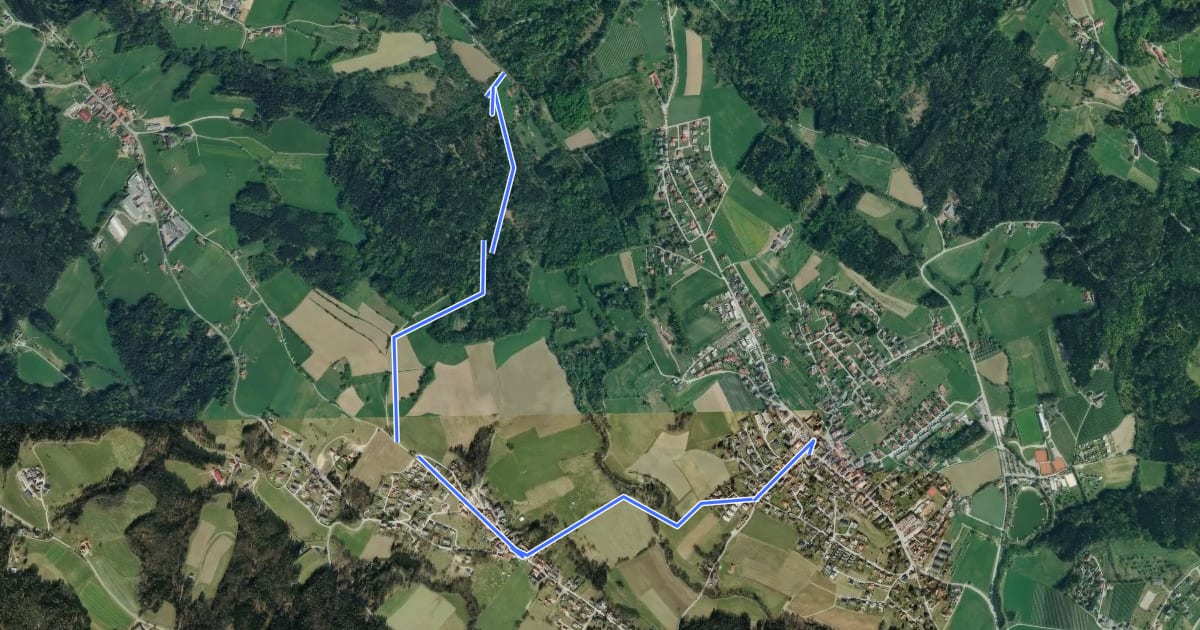 Маршрут Wanderweg 5 на спутниковом снимке