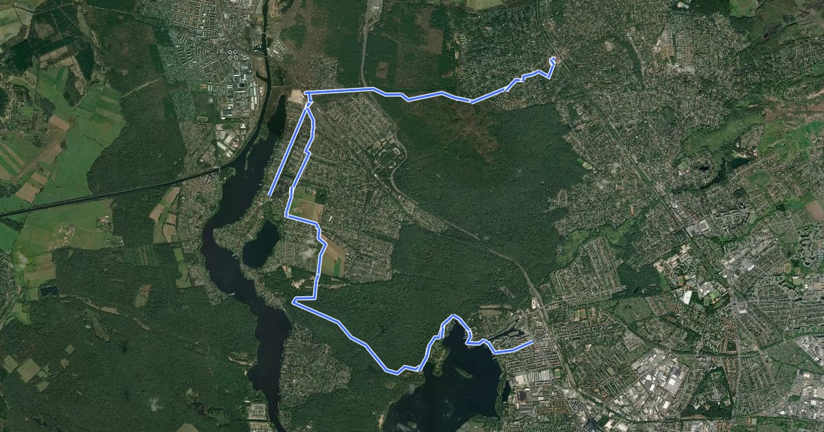 Маршрут Wanderweg 5 на спутниковом снимке