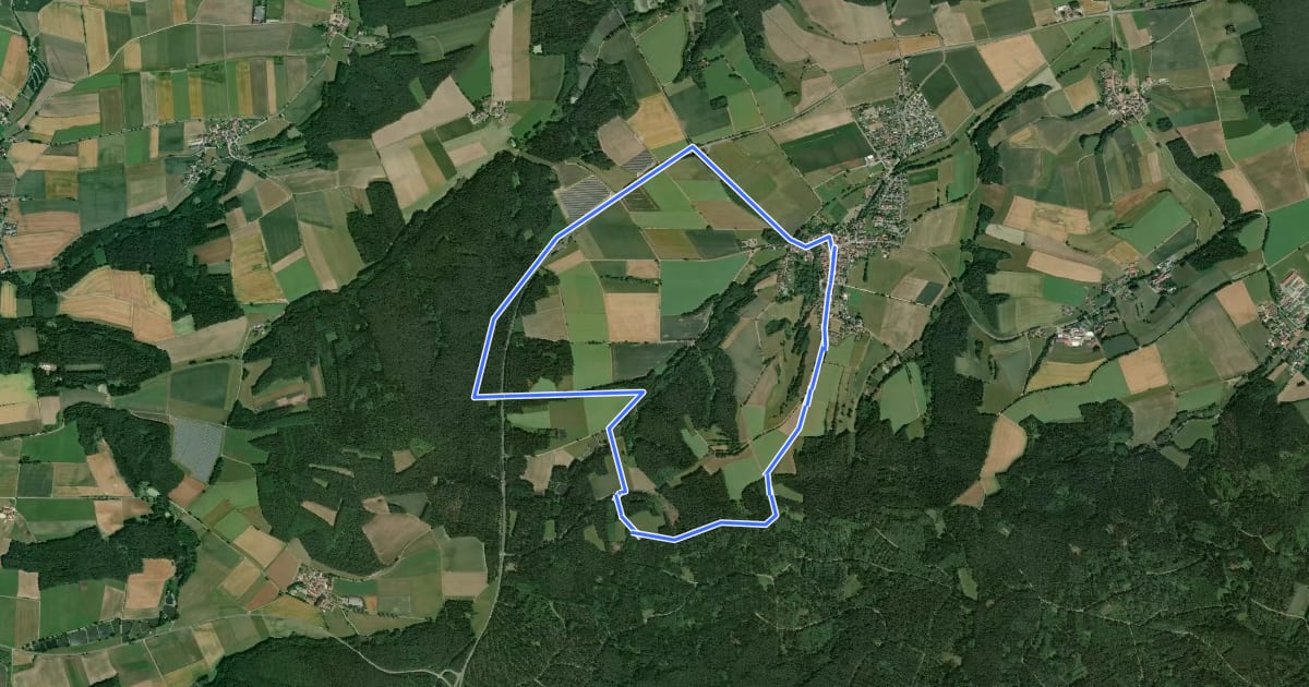 Маршрут Wanderweg 5 на спутниковом снимке