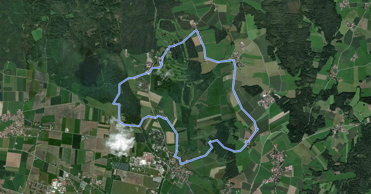 Маршрут Wanderweg 5 - Bad Aibling на спутниковом снимке