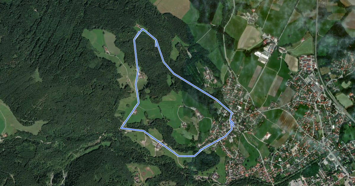 Маршрут Wanderweg 5 - Brannenburg на спутниковом снимке
