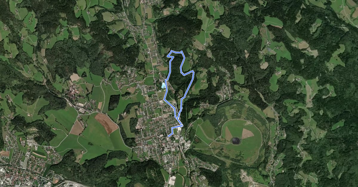 Маршрут Wanderweg 5 "Erzherzog Johann" на спутниковом снимке