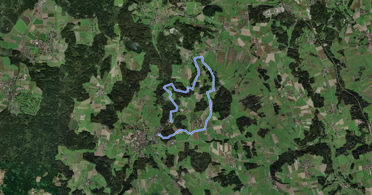 Маршрут Wanderweg 5, Glonn на спутниковом снимке