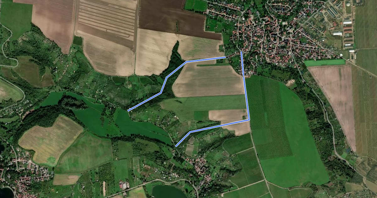 Маршрут Wanderweg 5 Höhnstedt на спутниковом снимке