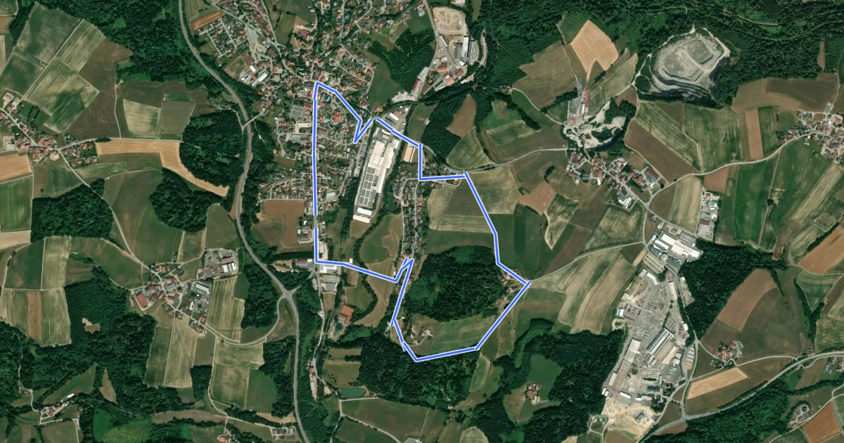 Маршрут Wanderweg 5 Röhrnbach на спутниковом снимке