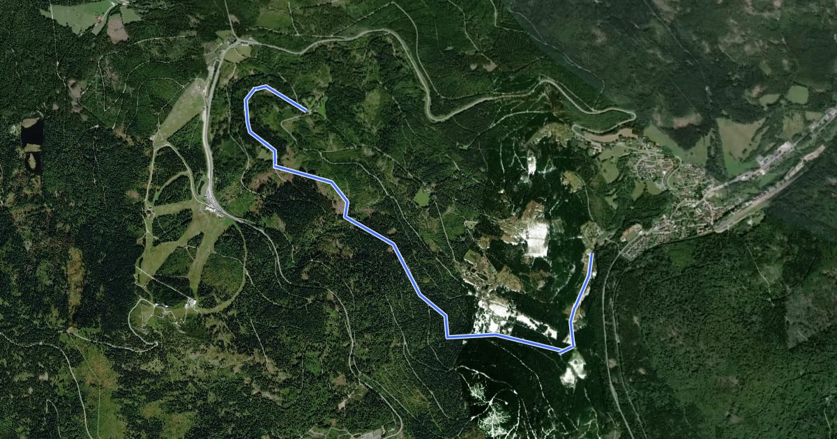 Маршрут Wanderweg 5 (Rot) на спутниковом снимке