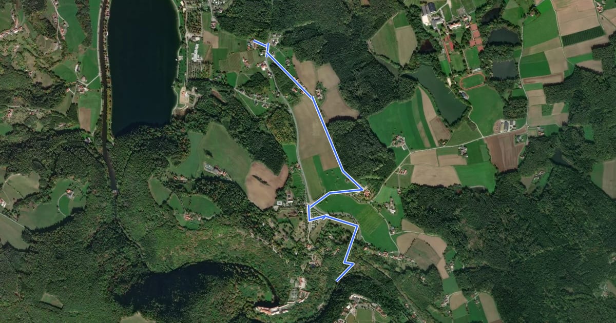 Маршрут Wanderweg 5 - Tierwelt Hebersteinweg на спутниковом снимке