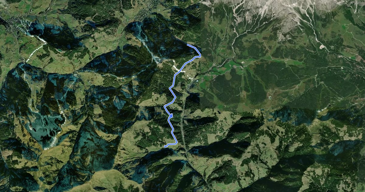 Маршрут Wanderweg 50 на спутниковом снимке