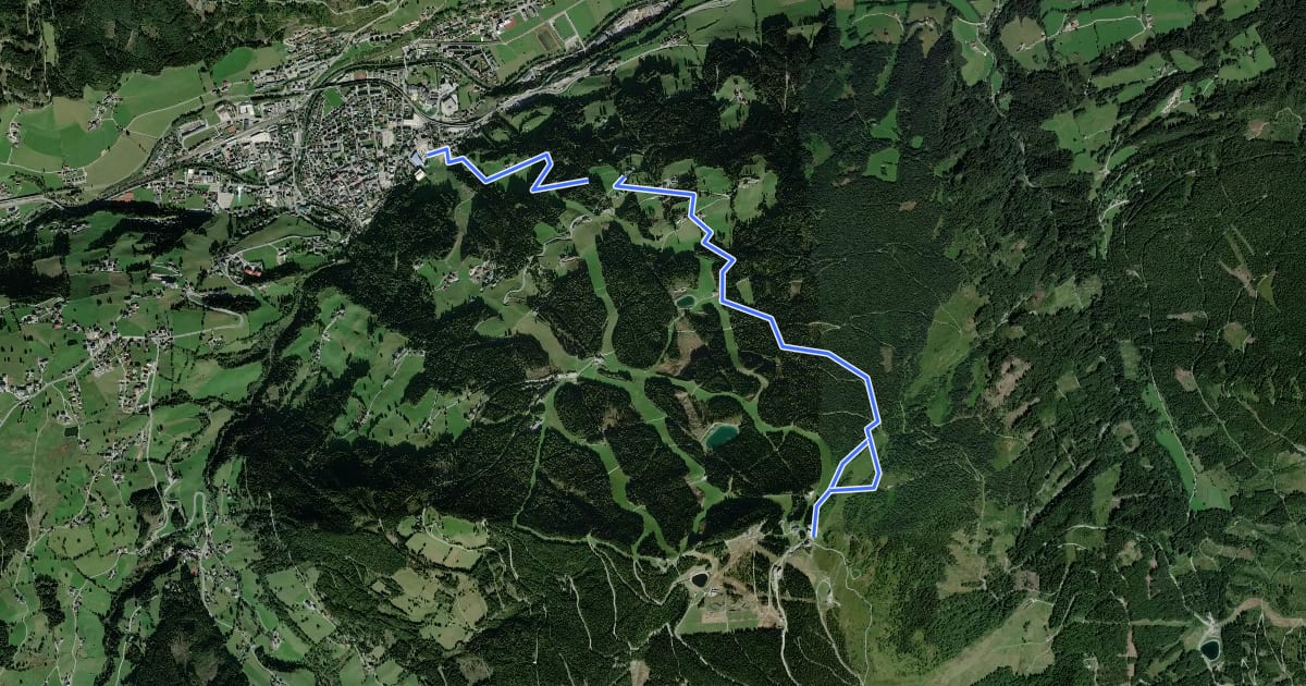 Маршрут Wanderweg 50 на спутниковом снимке