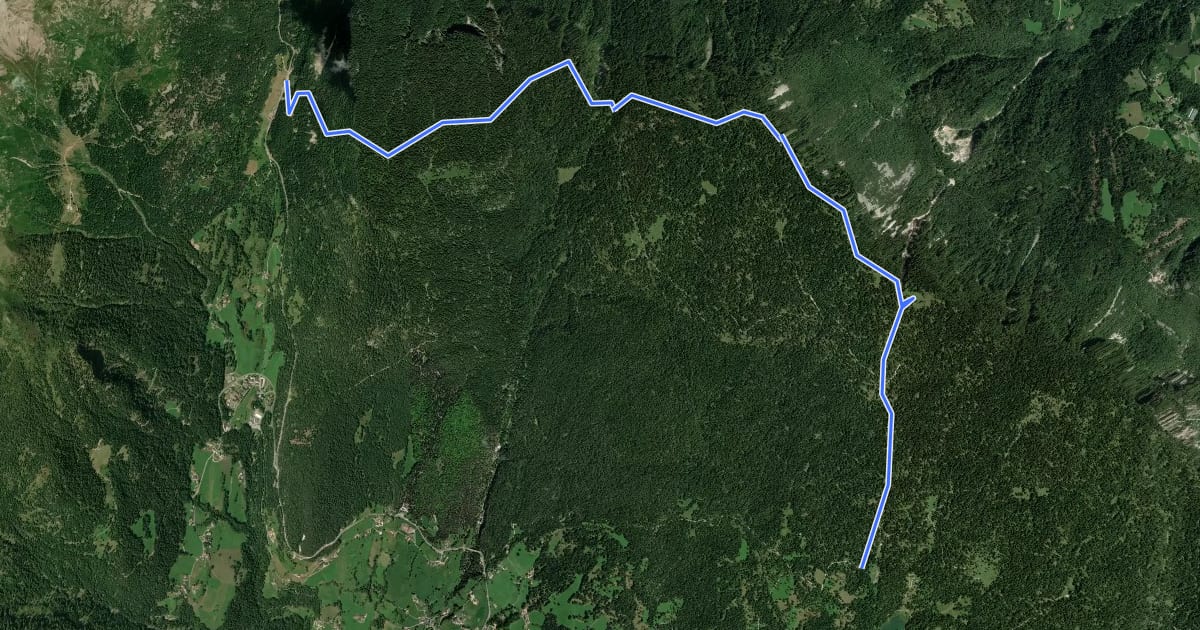 Маршрут Wanderweg 50 на спутниковом снимке