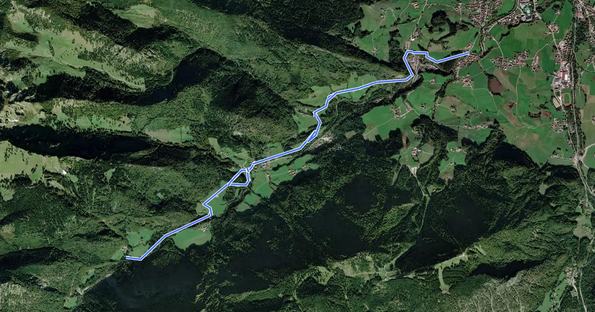 Маршрут Wanderweg 50 - Urschlau - Ruhpolding на спутниковом снимке