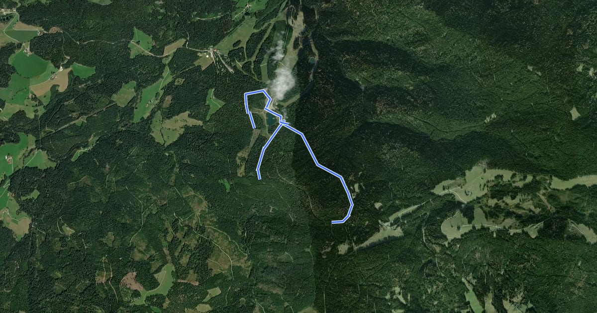 Маршрут Wanderweg 505a на спутниковом снимке