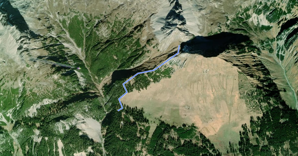 Маршрут Wanderweg 51 на спутниковом снимке