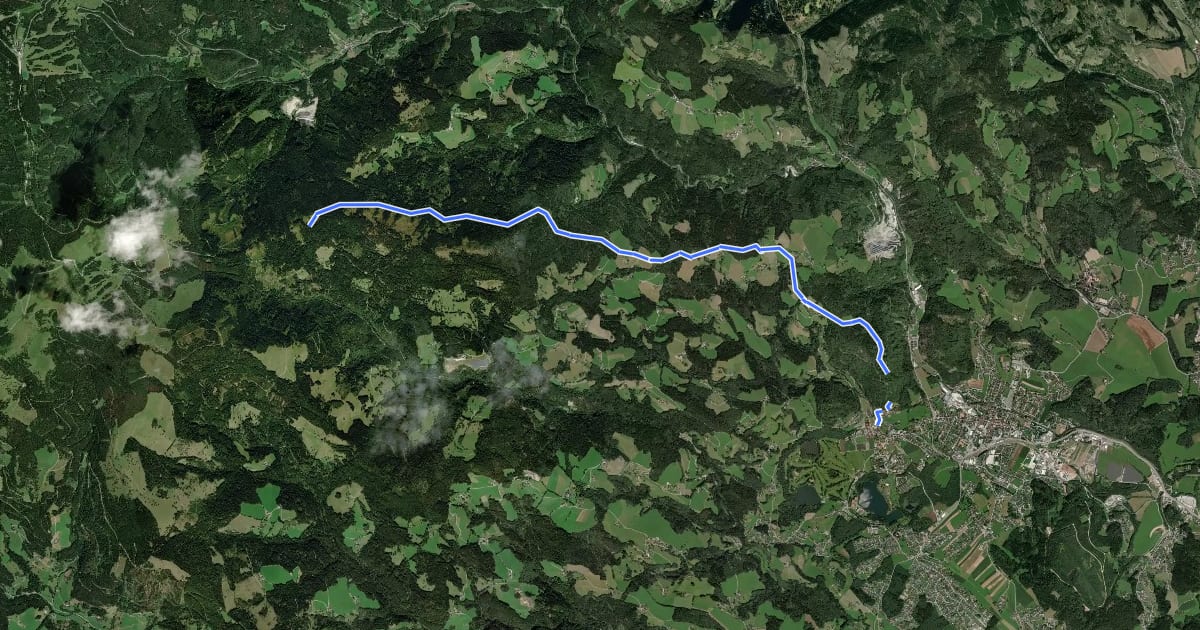 Маршрут Wanderweg 51 на спутниковом снимке