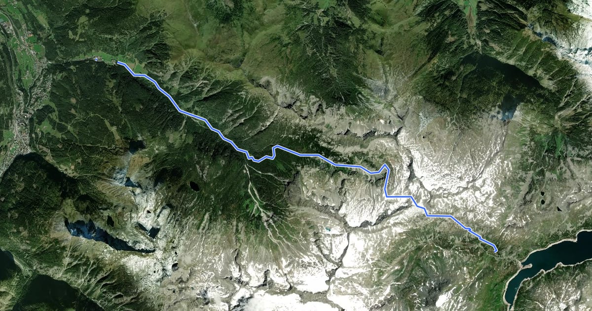 Маршрут Wanderweg 511 на спутниковом снимке