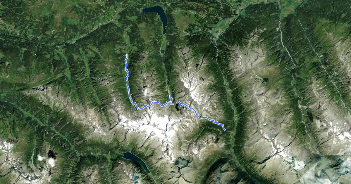 Маршрут Wanderweg 511 на спутниковом снимке