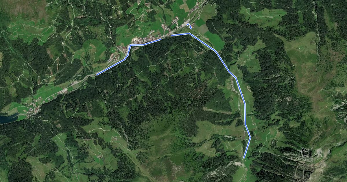 Маршрут Wanderweg 511 - Gerlos на спутниковом снимке