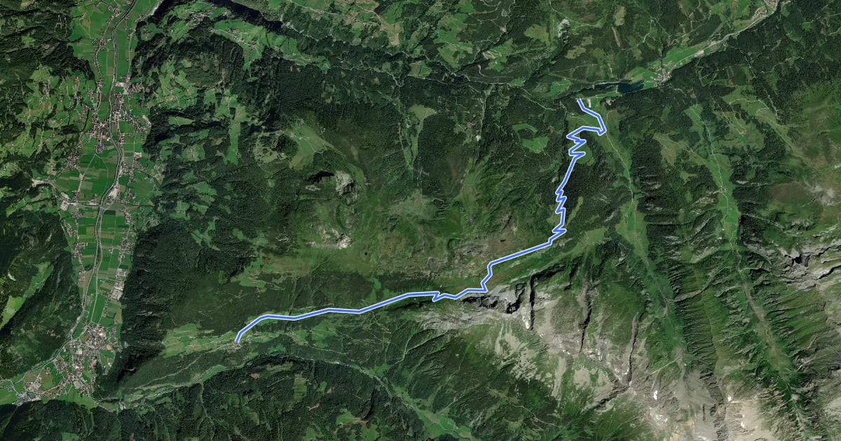 Маршрут Wanderweg 513 на спутниковом снимке