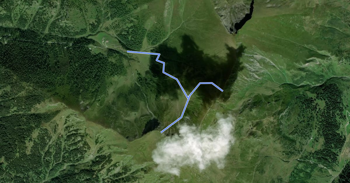 Маршрут Wanderweg 514 на спутниковом снимке