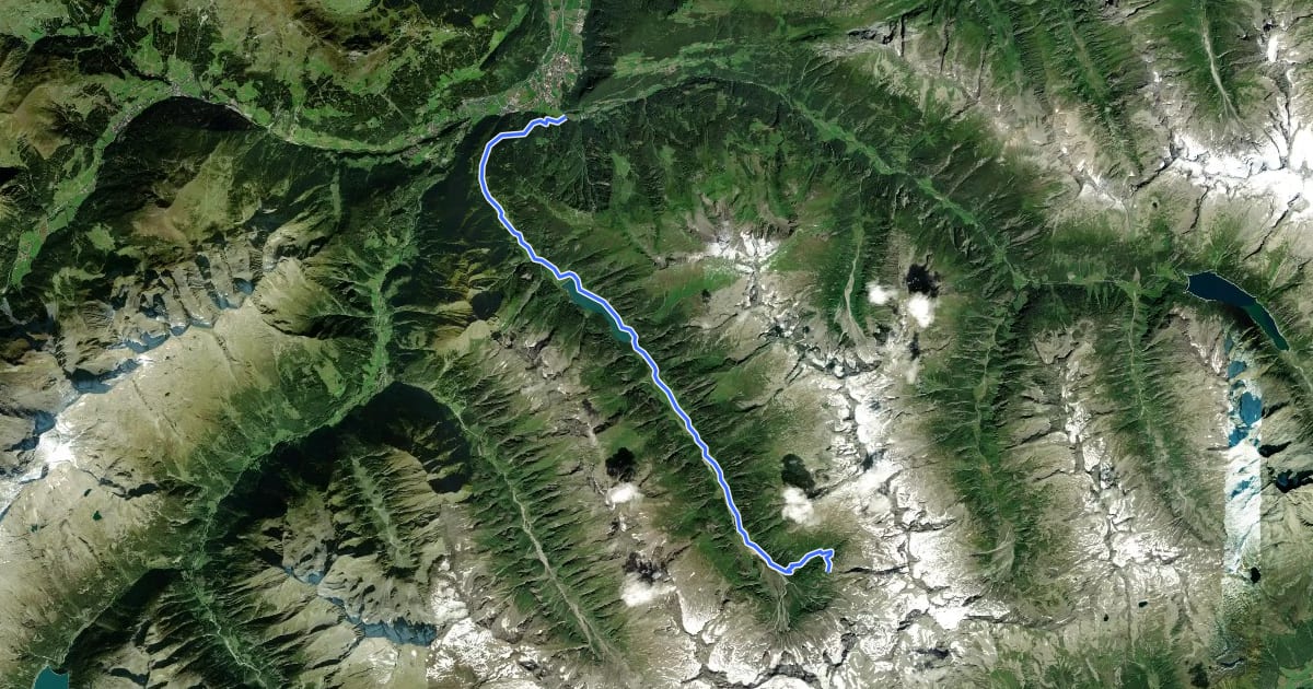 Маршрут Wanderweg 515 на спутниковом снимке