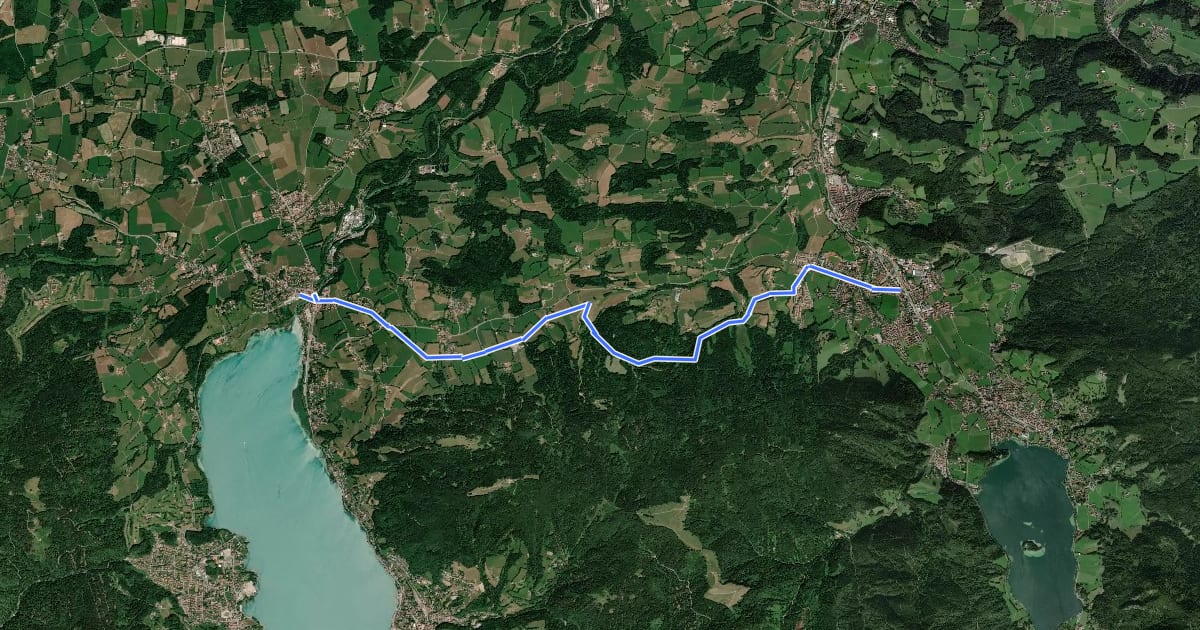 Маршрут Wanderweg 515 - Hausham/Gmund am Tegernsee на спутниковом снимке