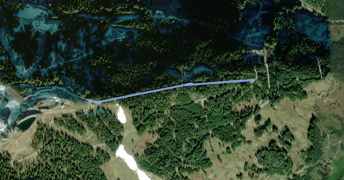 Маршрут Wanderweg 51a на спутниковом снимке