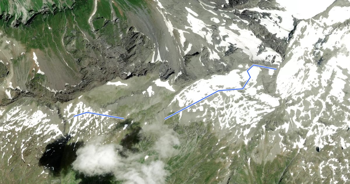 Маршрут Wanderweg 520 на спутниковом снимке