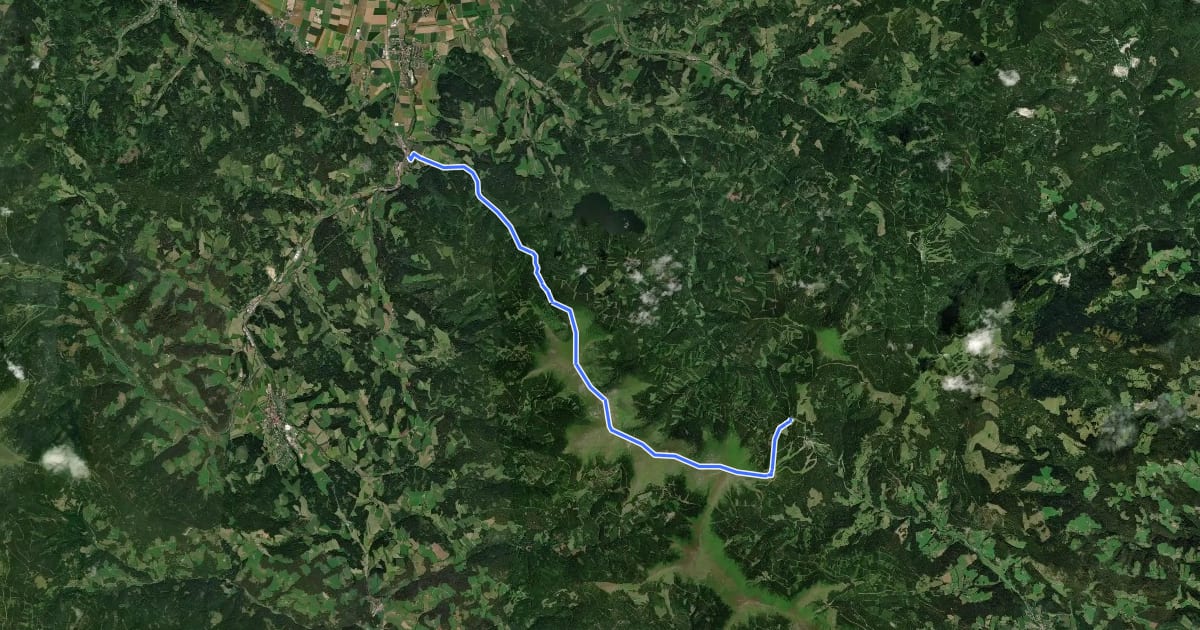 Маршрут Wanderweg 520 на спутниковом снимке