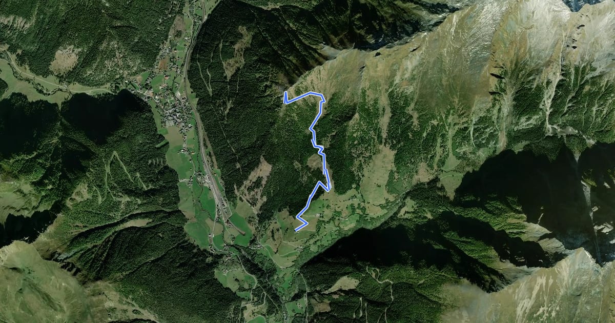 Маршрут Wanderweg 523 Auernig на спутниковом снимке