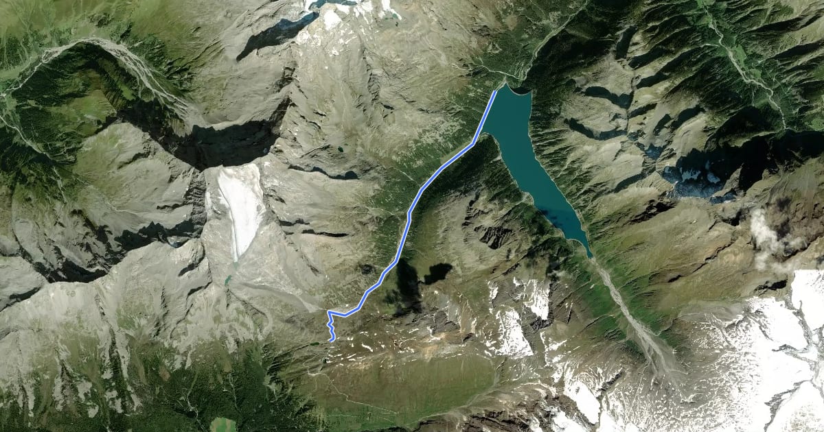 Маршрут Wanderweg 524 на спутниковом снимке