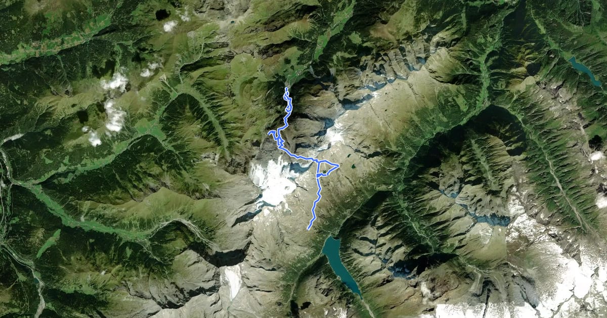 Маршрут Wanderweg 526 на спутниковом снимке