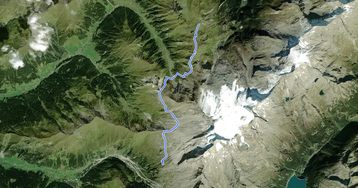 Маршрут Wanderweg 527 на спутниковом снимке