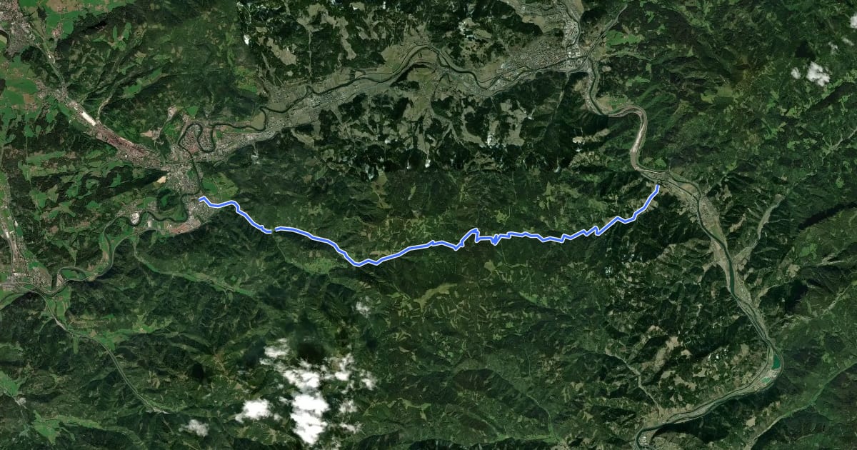 Маршрут Wanderweg 527 на спутниковом снимке
