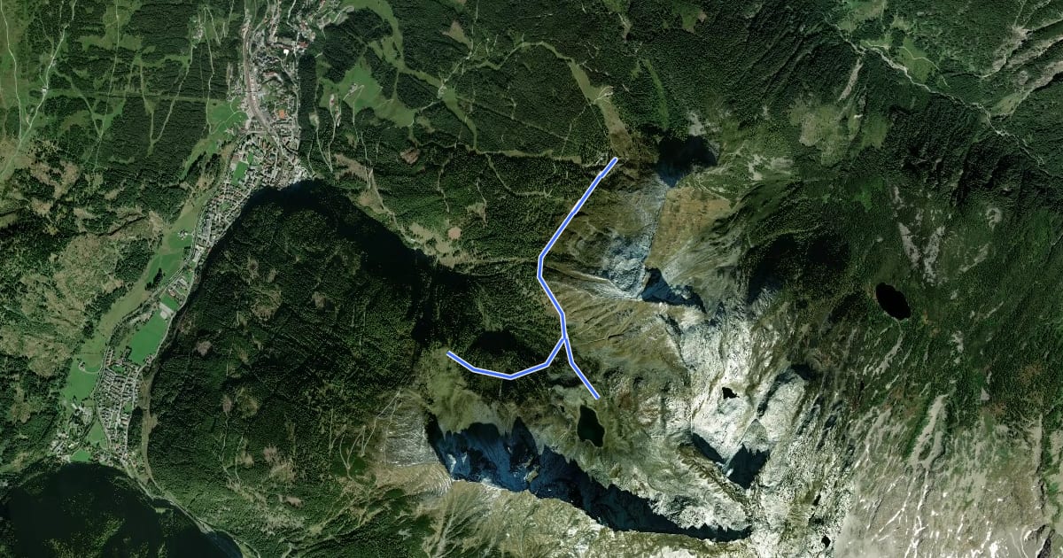 Маршрут Wanderweg 527 на спутниковом снимке