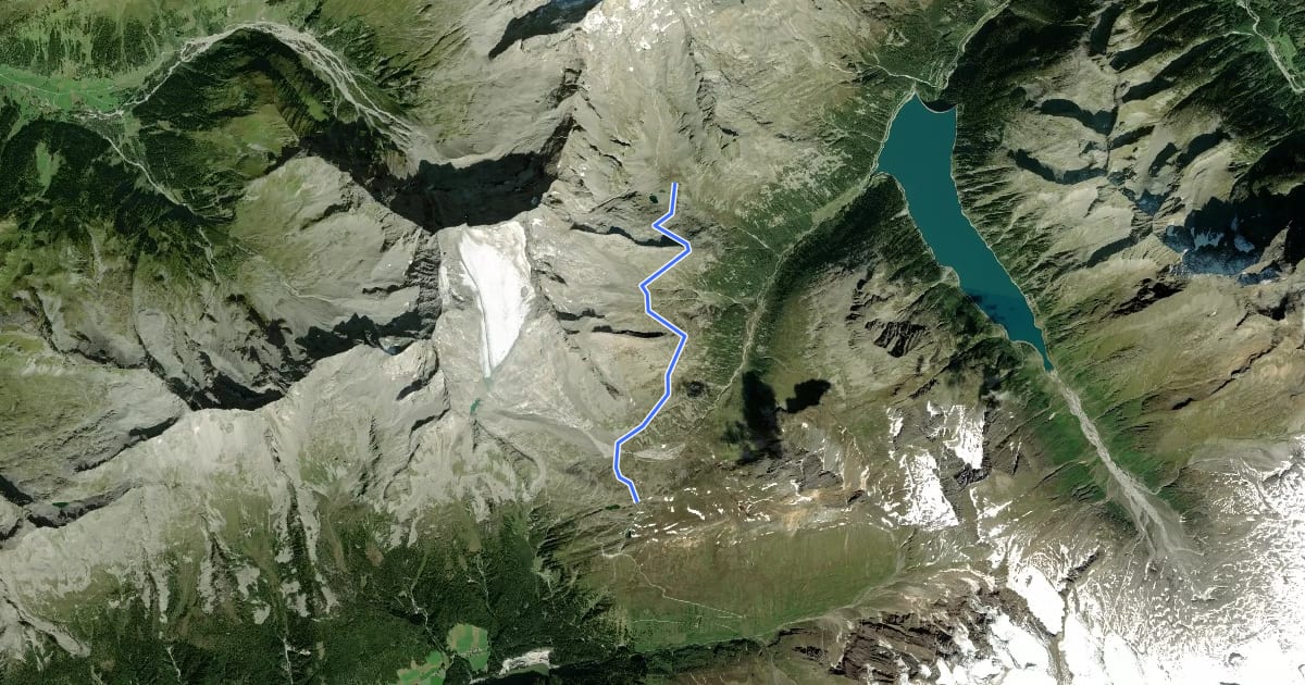 Маршрут Wanderweg 528 на спутниковом снимке