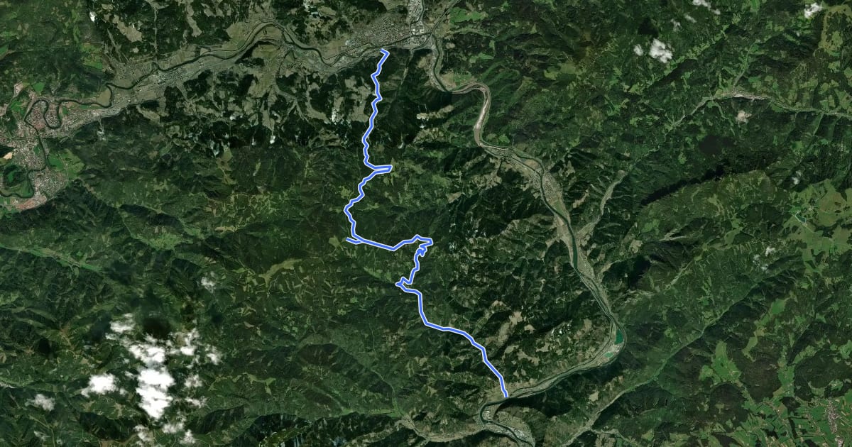 Маршрут Wanderweg 529 на спутниковом снимке