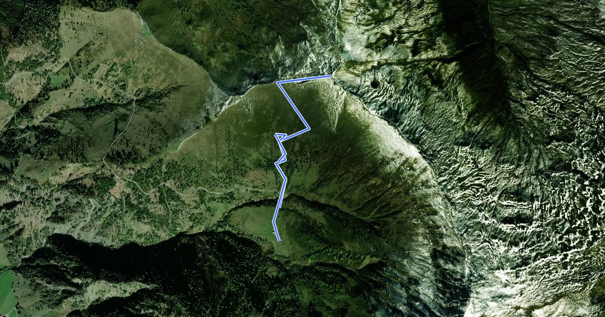 Маршрут Wanderweg 52a на спутниковом снимке