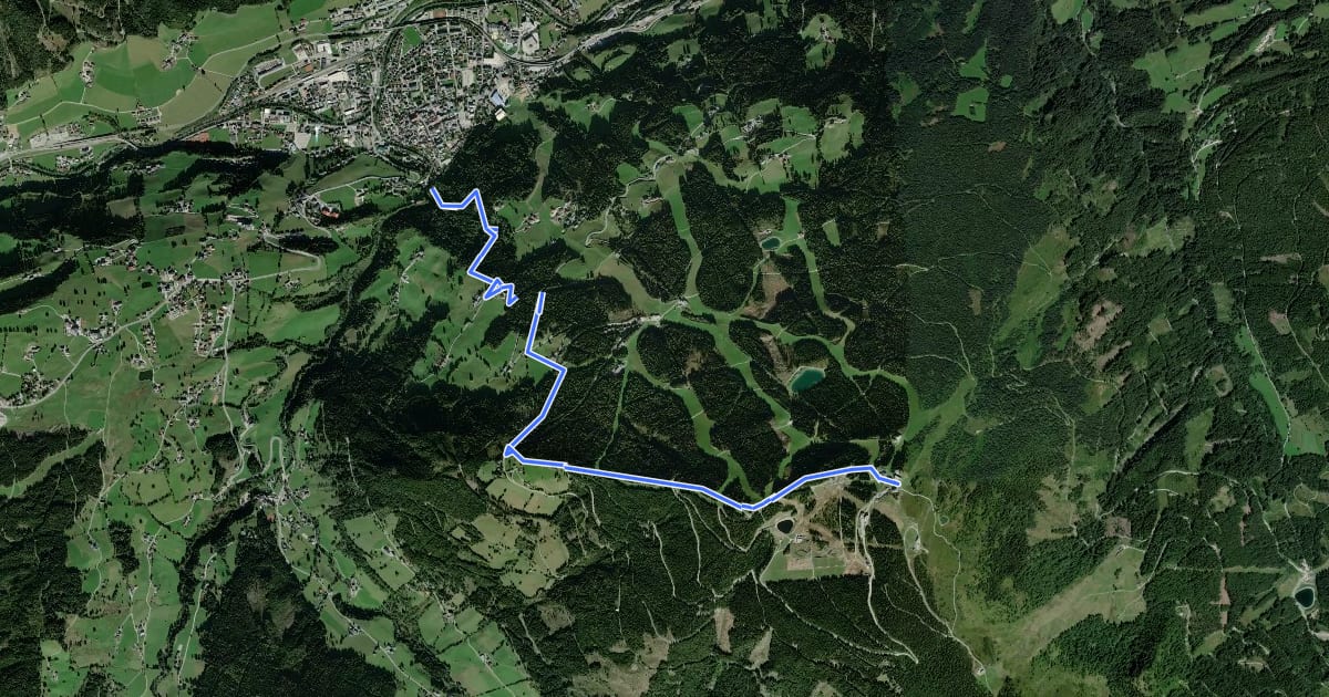 Маршрут Wanderweg 53 на спутниковом снимке