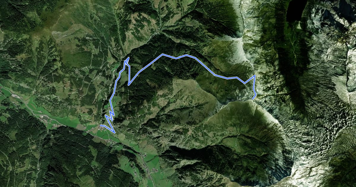 Маршрут Wanderweg 53 на спутниковом снимке