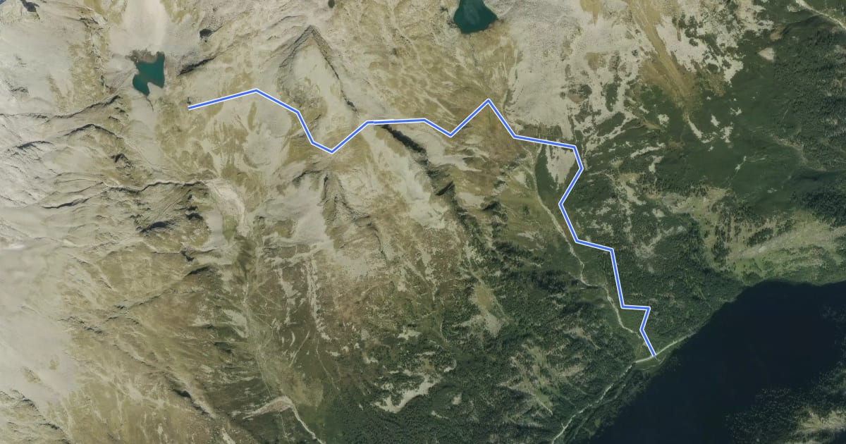 Маршрут Wanderweg 530 на спутниковом снимке