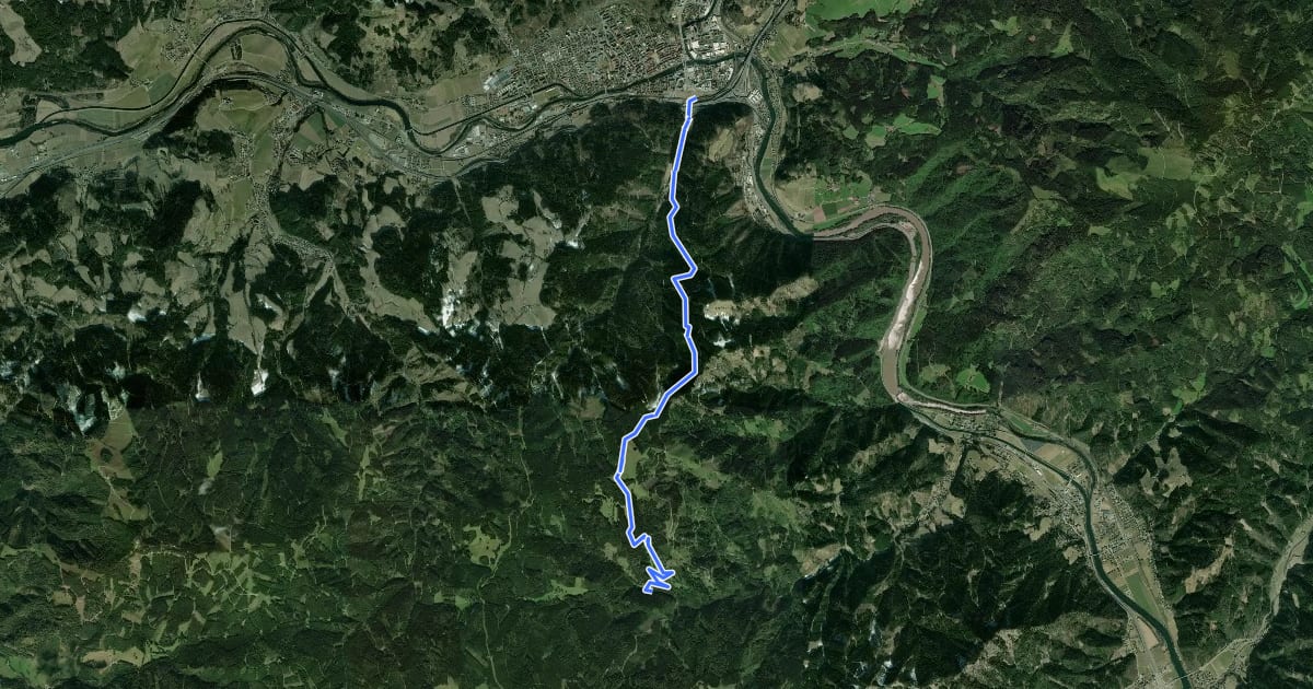 Маршрут Wanderweg 530 на спутниковом снимке