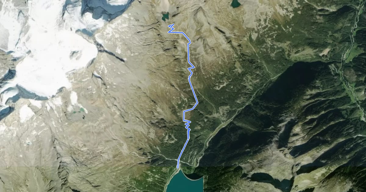 Маршрут Wanderweg 532 на спутниковом снимке