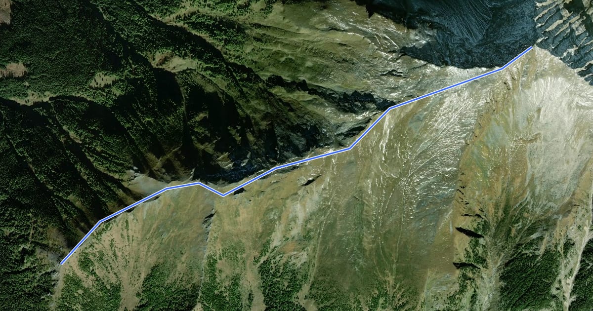 Маршрут Wanderweg 532 Maresenspitze на спутниковом снимке