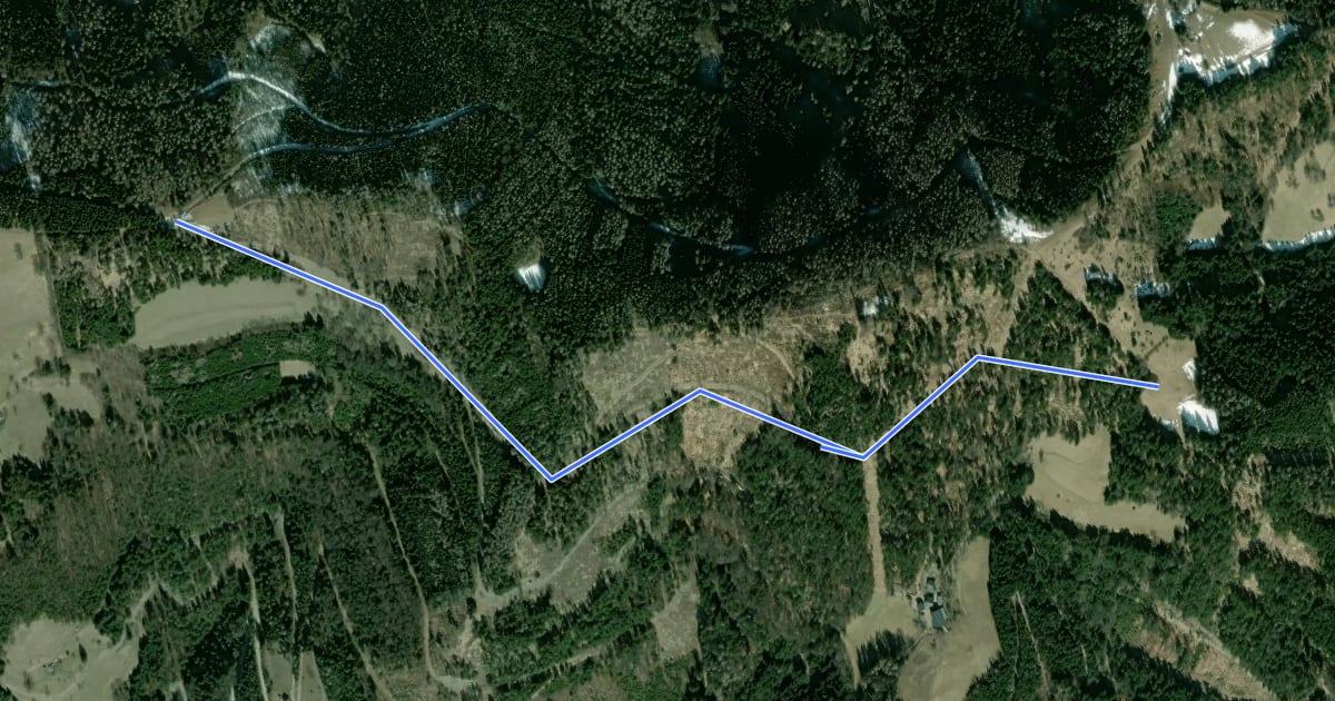 Маршрут Wanderweg 532b на спутниковом снимке